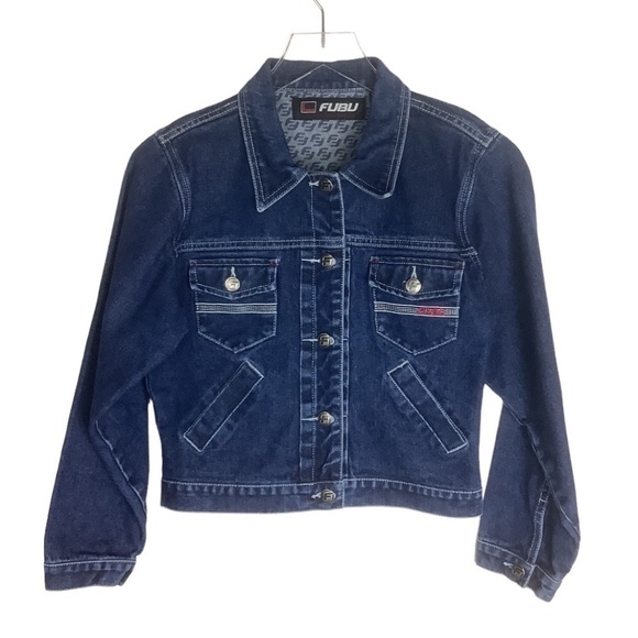 FUBU Vintage Y2K Jeans Jacket American Hip Hop M - Picture 1 of 14